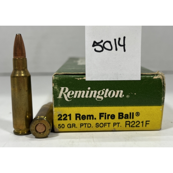 AMMO: 20X REMINGTON .221 REM FIREBALL - 50 GR - PTD SP