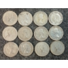 Image 2 : LOT OF 12 - 1950-1966 CDN 10 CENT COINS