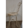 Image 4 : PAINTED WROUGHT IRON PARLOR CHAIR