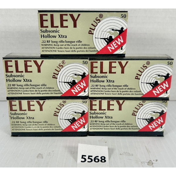 AMMO: 250X ELEY .22 LR - SUBSONIC HP