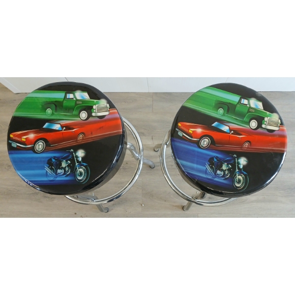 LOT OF 2 - ALLTRADE ROTATING BAR STOOLS