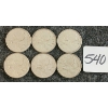 Image 1 : LOT OF 6 - 1968 CDN 25 CENT COINS