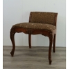 412  ROCOCO STYLE VANITY CHAIR W/ CHEETAH PRINT UPHOLSTERY