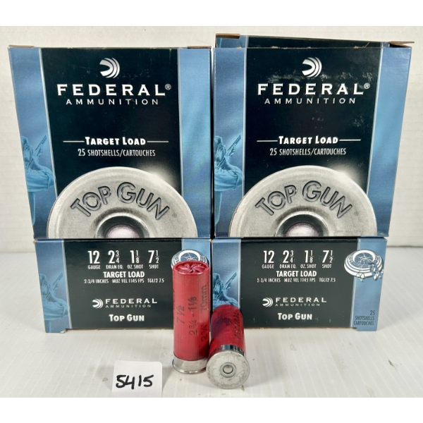 AMMO: 100X FEDERAL 12 GA 2-3/4 IN - #7.5