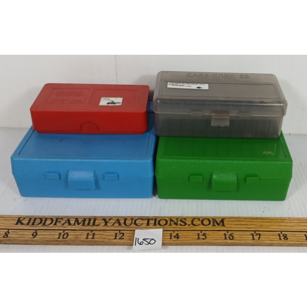 LOT OF 4 - AMMO CASES - INCL .45-44 MAG