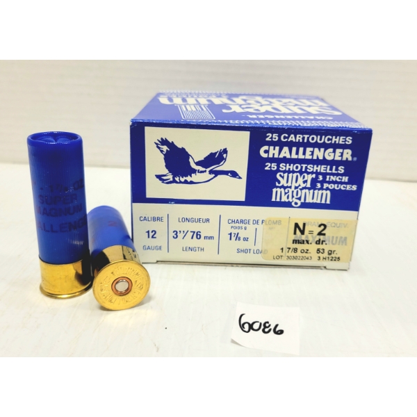 AMMO: 25X CHALLENGER 12 GA 3 IN NO 2