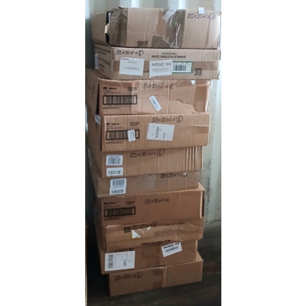 LOT OF 10 - 20 X 20 X 1IN FURNACE AIR FILTERS - AS NEW