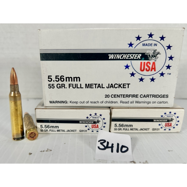 AMMO: 60X WINCHESTER 5.56X45 MM NATO - 55 GR FMJ