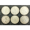 Image 2 : LOT OF 6 - 1957-1968 CDN 25 CENT COINS