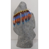 Image 5 : BEADED WOMAN - SIGNED - STONE & BEADS