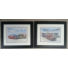 Image 1 : LOT OF 2 - SERVICE STATION SCENE BY JACK SCHMITT (PRS AMERICAN ARTIST) - FRAMED PRINTS