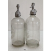 Image 4 : LOT OF 2 - LANG'S PRODUCTS & ZARROW - CLEAR ACID-ETCHED - SELTZER BOTTLES