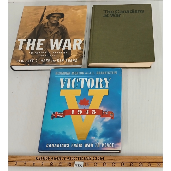 LOT OF 3 - WAR & VICTORY PUBLICATIONS - INCL "THE CANADIANS AT WAR" & "VICTORY 1945," ETC