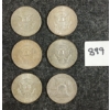 Image 1 : LOT OF 6 - 1962-1968 U.S. HALF DOLLAR COINS 