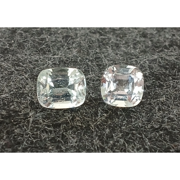 LOT OF 2 - RECTANGULAR CUSHION MODIFIED MIXED CUT NATURAL AQUAMARINES ($7,810 APPRAISAL)