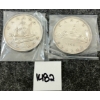 Image 1 : LOT OF 2 - 1946 & 1949 CDN SILVER DOLLARS - TERRA NOVA & VOYAGEUR