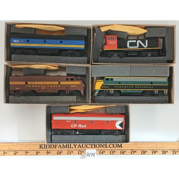 LOT OF 5 - ATHEARN TRAINS IN MINIATURE HO SCALE KITS - CP & CN