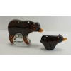 Image 2 : LOT OF 2 - DYNASTY GALLERY HAND FUSED GLASS BLACK BEARS