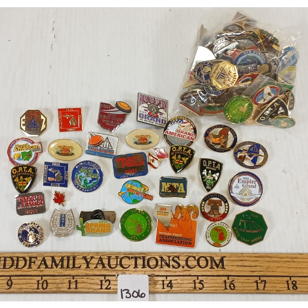 QTY OF MISC PINS - INCL WINCHESTER & STATE SHOOT ETC