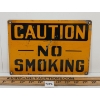 Image 1 : CAUTION NO SMOKING METAL SIGN