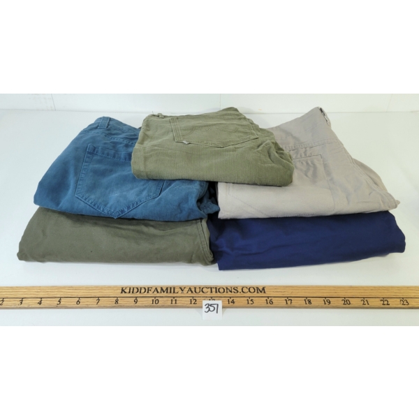 LOT OF 5 - MEN'S LIFETIME, MINIMUM & WESC PANTS