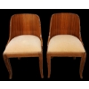 Image 8 : LOT OF 4 - WALNUT ART DECO BARREL BACK CHAIRS