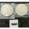 Image 1 : LOT OF 2 - 1963 CDN SILVER DOLLARS - VOYAGEUR 