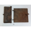 Image 1 : LOT OF 2 - CAST IRON DOORS - INCL COCKSHUTT PLOW CO. & HARTLEY FOUNDRY CO.