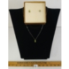 Image 1 : PAIR OF PERIDOT STONE NECKLACE & EARRINGS
