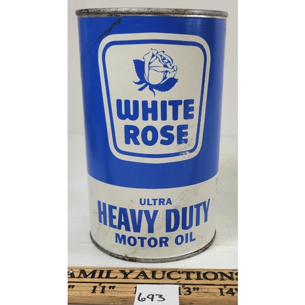 WHITE ROSE ULTRA MOTOR OIL QT FIBRE CAN