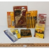 Image 1 : JOB LOT - ROUTER BASE PLATE KIT, DEWALT SPADE BITS, REPLACEMENT SNAP OFF BLADES, ETC