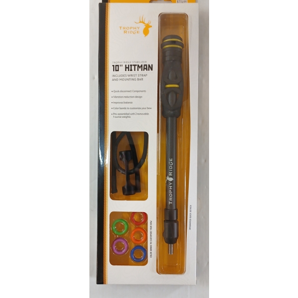 TROPHY RIDGE 10IN HITMAN W/ WRIST STRAP & MOUNTING BAR - NIB