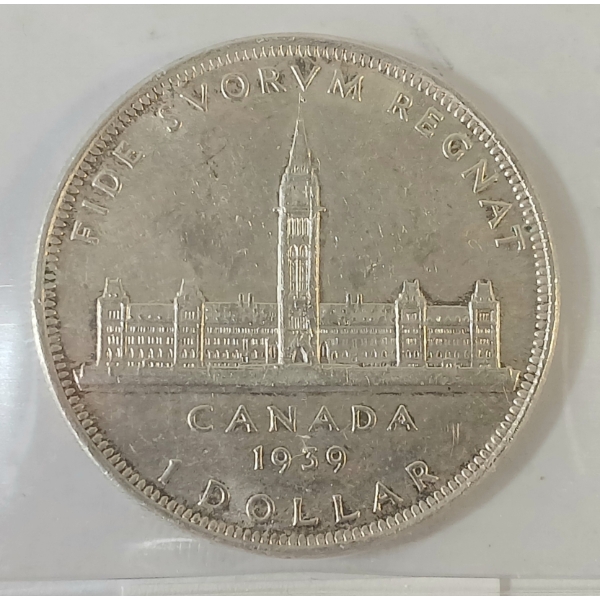 1939 CDN SILVER DOLLAR - ICCS GRADED