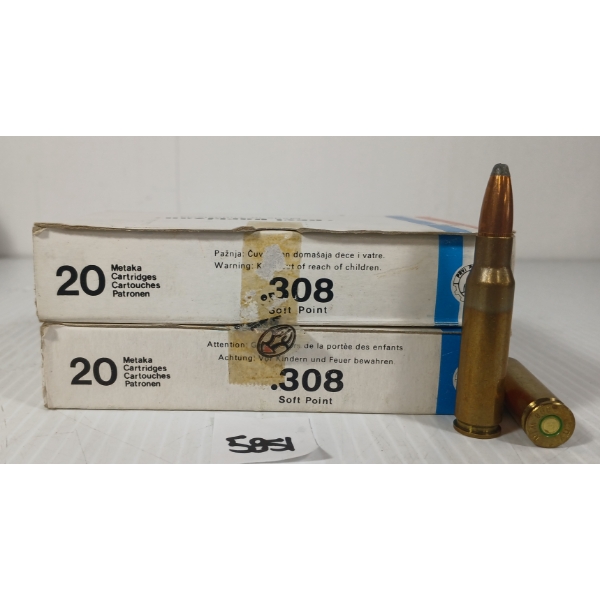 AMMO: 40X PRVI PARTIZAN .308 - 180GR - SP