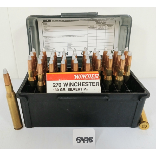 AMMO: 36X WINCHESTER .270 WIN - 130GR - SILVERTIP - FACTORY LOADS