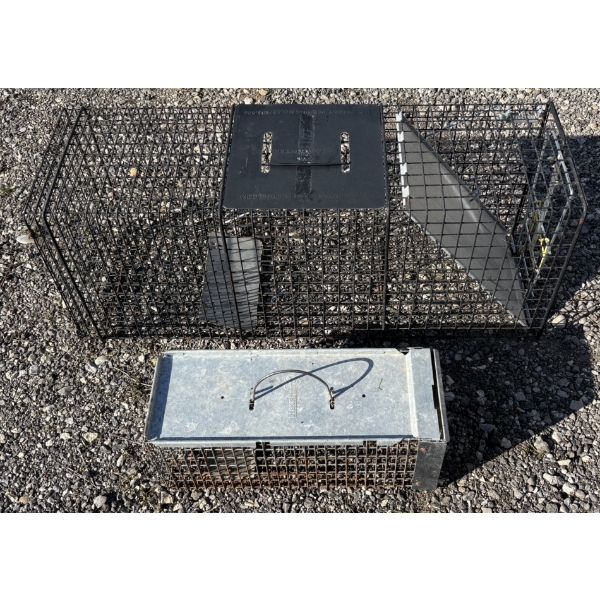LOT OF 2 - LIVE TRAPS - LARGEST IS 32 INCHES