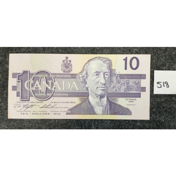 1989 CDN $10 BANKNOTE