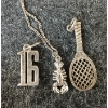Image 2 : LOT OF 4 - STERLING SILVER CHARMS, RING & NECKLACE