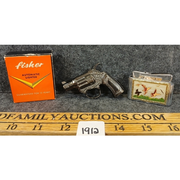 LOT OF 2 - LIGHTERS - INCL FISHER AUTOMATIC LIGHTER