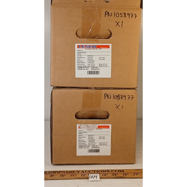 LOT OF 2 - LESER SAFETY VALVES FOR OXYGEN SERVICE