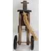 Image 7 : LOT OF 3 - ANTIQUE TOY STROLLER, APPLE-HEAD DOLL & PULL-ALONG HORSE