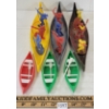 Image 2 : LOT OF 6 - PLASTIC CANOES W/ FIGURINES