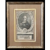 Image 1 : PETRUS DELLA VALLE PORTRAIT BY JOHANN JAKOB THURNEYSEN - FRAMED ENGRAVING