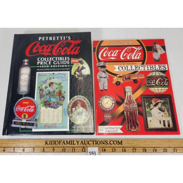 LOT OF 2 - COCA-COLA COLLECTIBLES GUIDES - INCL GOLDSTEIN'S & PETRETTI'S