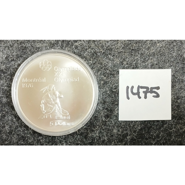 1976 CDN MONTREAL OLYMPIAD $5 SILVER COIN