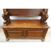 Image 10 : OAK MONKS BENCH HALL SEAT - MID 20TH CENTURY