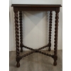 Image 5 : JACOBEAN STYLE BARLEY TWIST TABLE W/ GLASS TOP