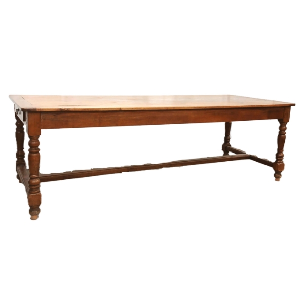 COUNTRY STYLE HARVEST TABLE - PINE OR SPRUCE TOP - C. LATE 19TH / 20TH CENTURY