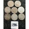 Image 1 : LOT OF 8 - 1917-1968 CDN 25 CENT COINS