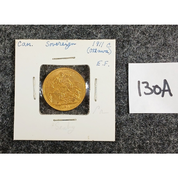 1911 OTTAWA SOVEREIGN 22KT GOLD COIN 